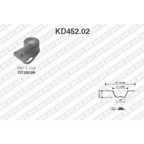 Sada ozubeného remeňa SNR KD452.02