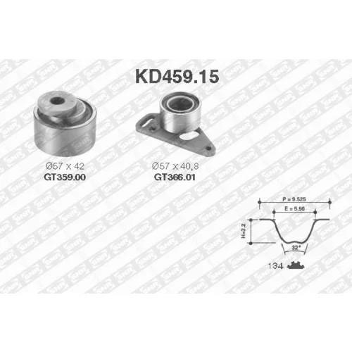 Sada ozubeného remeňa SNR KD459.15