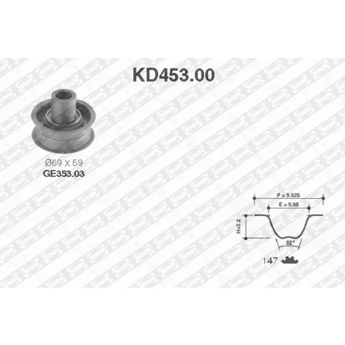 Sada ozubeného remeňa SNR KD453.00