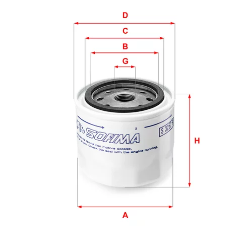Olejový filter SOFIMA S 3257 R