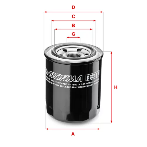 Olejový filter SOFIMA S 3243 R
