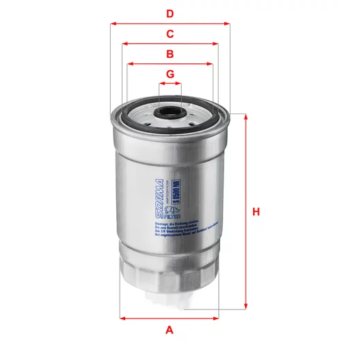 Palivový filter SOFIMA S 8500 NR