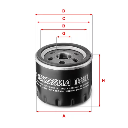 Olejový filter SOFIMA S 3820 R