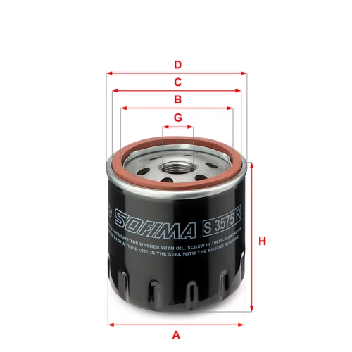 Olejový filter SOFIMA S 3575 R