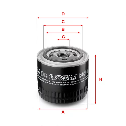 Olejový filter SOFIMA S 5820 R