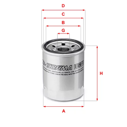 Olejový filter SOFIMA S 3261 R