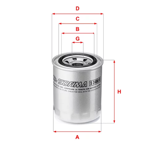 Olejový filter SOFIMA S 3490 R