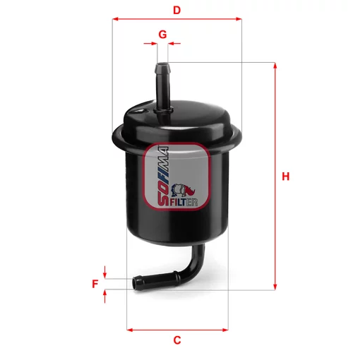 Palivový filter SOFIMA S 1801 B