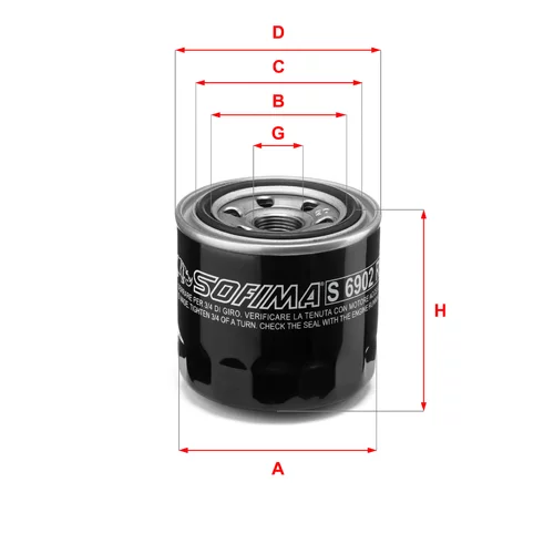 Olejový filter SOFIMA S 6902 R