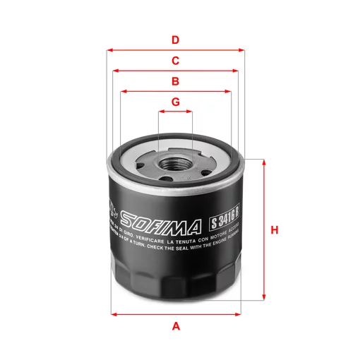 Olejový filter SOFIMA S 3416 R