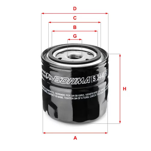Olejový filter SOFIMA S 3440 R