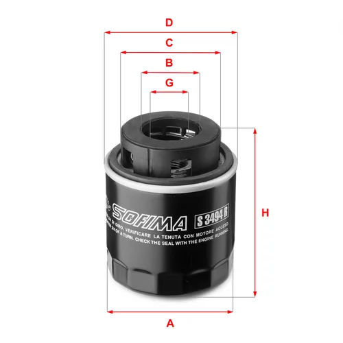 Olejový filter SOFIMA S 3494 R