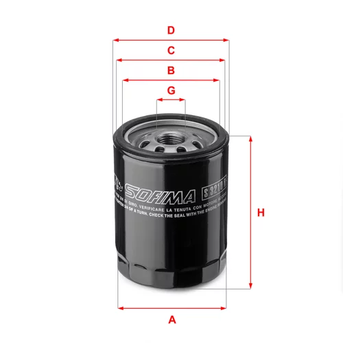 Olejový filter SOFIMA S 3210 R