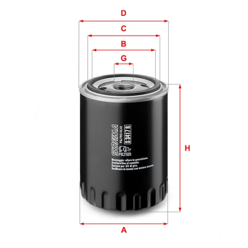Olejový filter SOFIMA S 3417 R