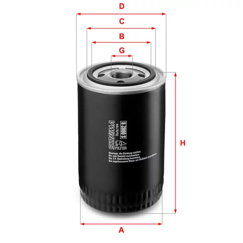 Olejový filter SOFIMA S 0002 R