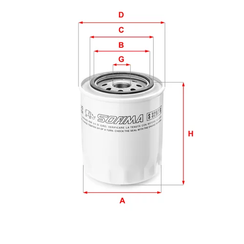 Olejový filter SOFIMA S 3297 R
