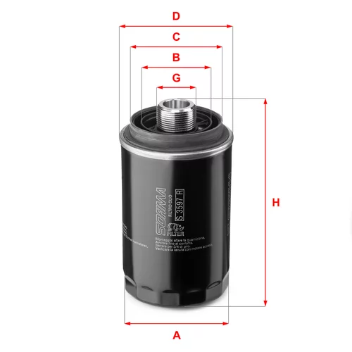 Olejový filter SOFIMA S 3597 R