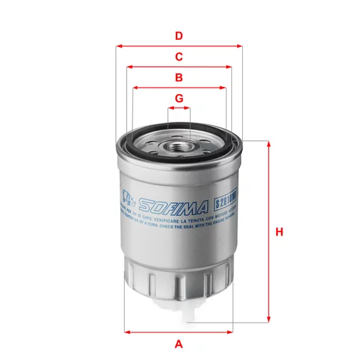 Palivový filter SOFIMA S 2810 NR