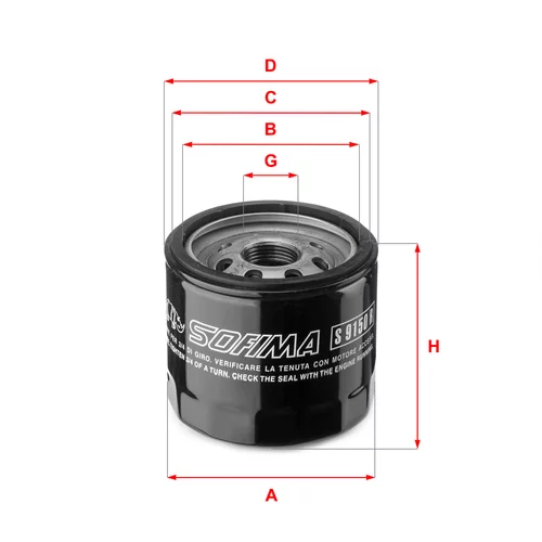 Olejový filter SOFIMA S 9150 R