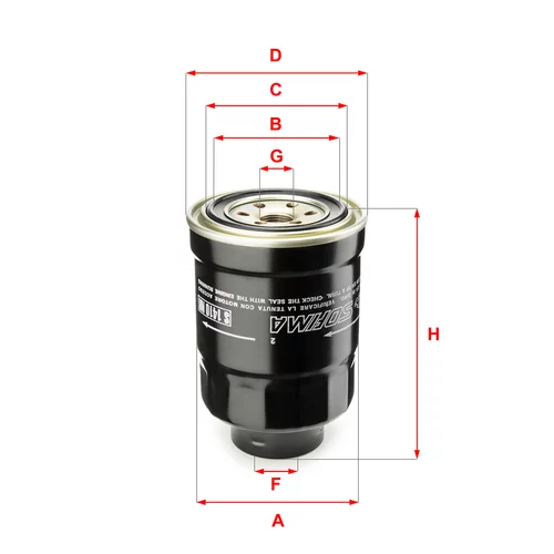 Palivový filter SOFIMA S 1410 NR