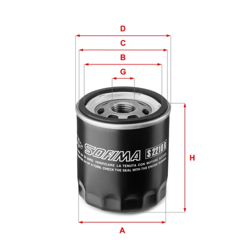 Olejový filter SOFIMA S 2210 R