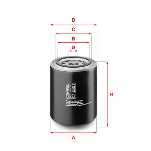 Olejový filter SOFIMA S 3102 R