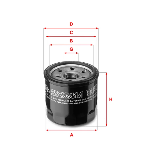 Olejový filter SOFIMA S 3255 R
