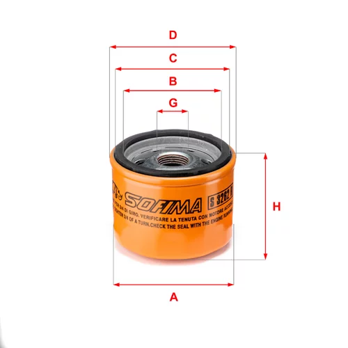 Olejový filter SOFIMA S 3262 R