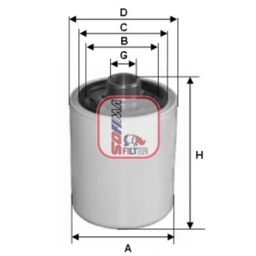 Olejový filter SOFIMA S 8029 RH
