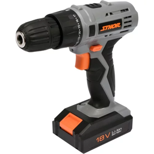 VŔTAČKA A SKRUTKOVAČKA 18V, 1 PREVOD; 0-650 RPM; 1 X 1,3 AH LI-ION BATÉRIA