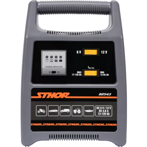 USMERŇOVAČ 6/12V 8A 120AH LED INDIKÁTOR NABÍJANIA /Sthor/ - obr. 1