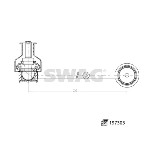 Tyč/Vzpera stabilizátora SWAG 33 11 2557