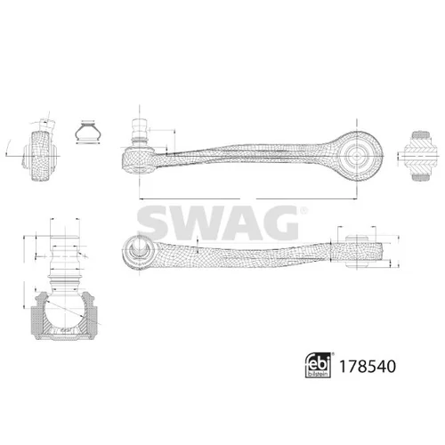 Rameno zavesenia kolies 33 10 4580 /SWAG/ - obr. 1