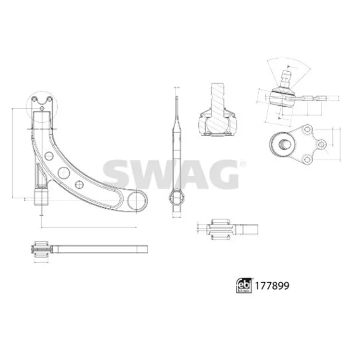 Rameno zavesenia kolies 33 10 7263 /SWAG/ - obr. 1