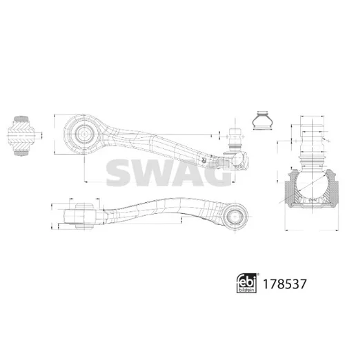 Rameno zavesenia kolies 33 10 4577 /SWAG/ - obr. 1