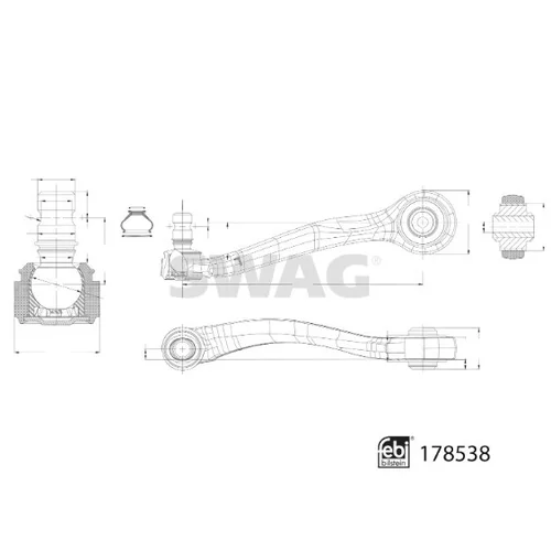 Rameno zavesenia kolies 33 10 4578 /SWAG/ - obr. 1