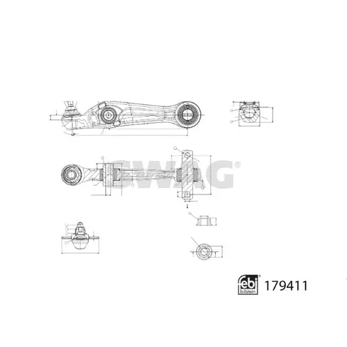 Rameno zavesenia kolies 33 10 4913 /SWAG/ - obr. 2