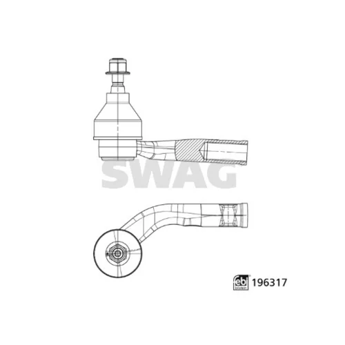 Hlava/čap spojovacej tyče riadenia SWAG 33 11 2120