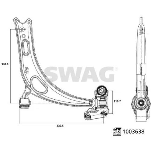Rameno zavesenia kolies SWAG 33 11 4454