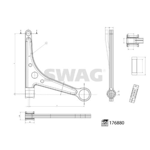 Rameno zavesenia kolies 33 10 3784 /SWAG/ - obr. 1