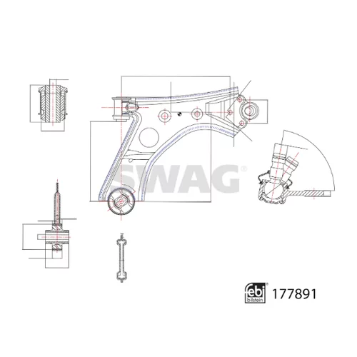 Rameno zavesenia kolies 33 10 4354 /SWAG/ - obr. 1