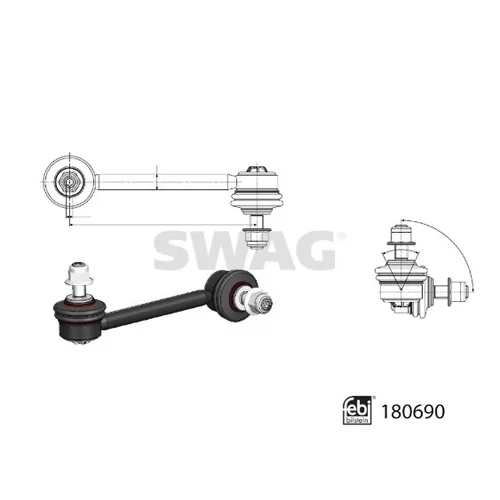 Tyč/Vzpera stabilizátora 33 10 7818 /SWAG/ - obr. 1