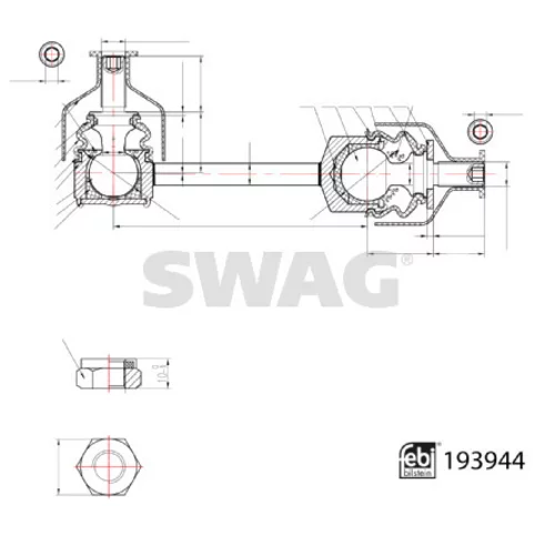 Tyč/Vzpera stabilizátora SWAG 33 11 1448