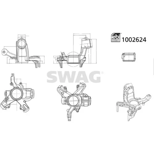Čap nápravy zavesenia kolies SWAG 33 11 4283