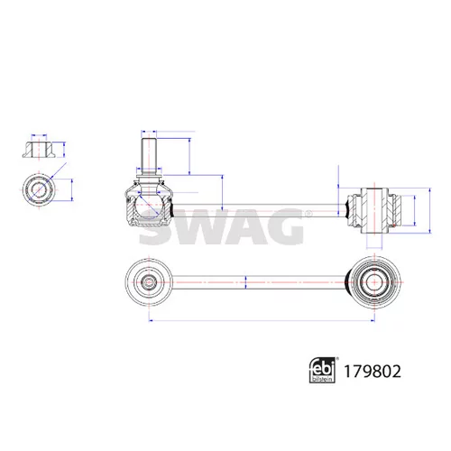 Tyč/Vzpera stabilizátora 33 10 5246 /SWAG/ - obr. 1