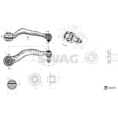 Rameno zavesenia kolies SWAG 33 10 9981