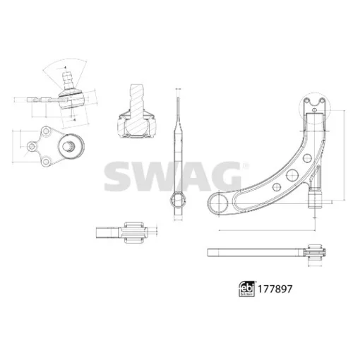 Rameno zavesenia kolies 33 10 7262 /SWAG/ - obr. 1