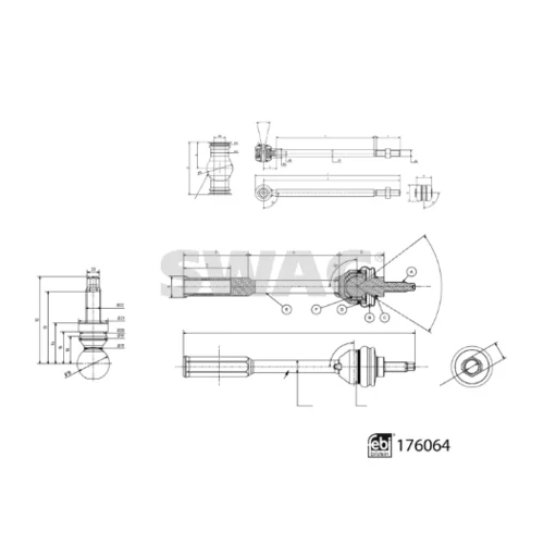 Spojovacia tyč riadenia 33 10 3280 /SWAG/ - obr. 2