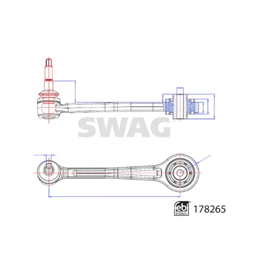 Rameno zavesenia kolies 33 10 4444 /SWAG/ - obr. 2
