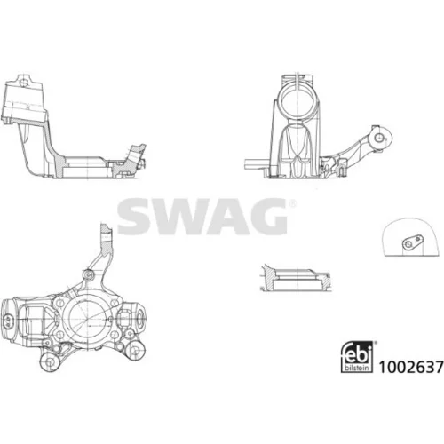 Čap nápravy zavesenia kolies SWAG 33 11 4295